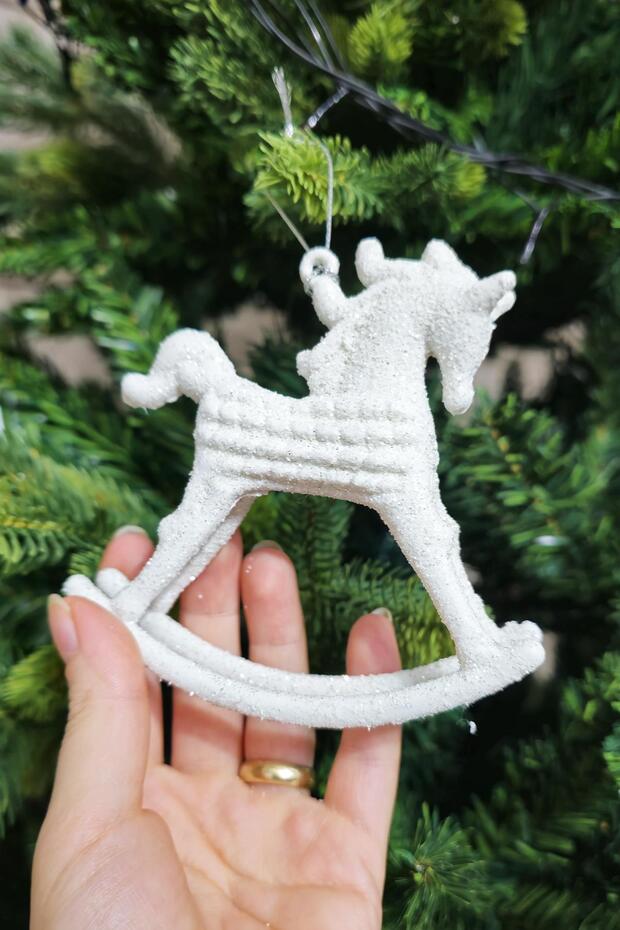 Rocking Horse Christmas Tree Ornament Glittered Unicorn Pine Tree Ornament