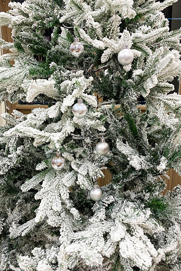 Christmas Tree Ball 3 Pieces Shiny 3 Pieces Matte Total 6 Pieces 4 cm Size