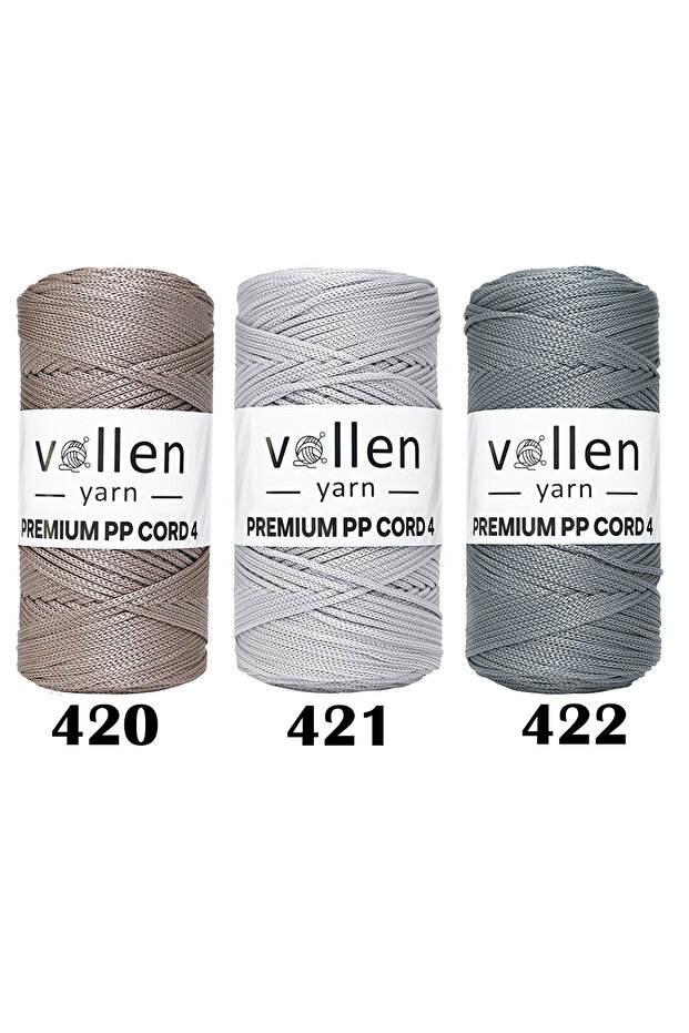 1000 gr Polyester Makrome Ipi,2mm 5'li Set, Makrame Ipi, Supla Ipi, Çanta Ipi,1150 Metre - 7