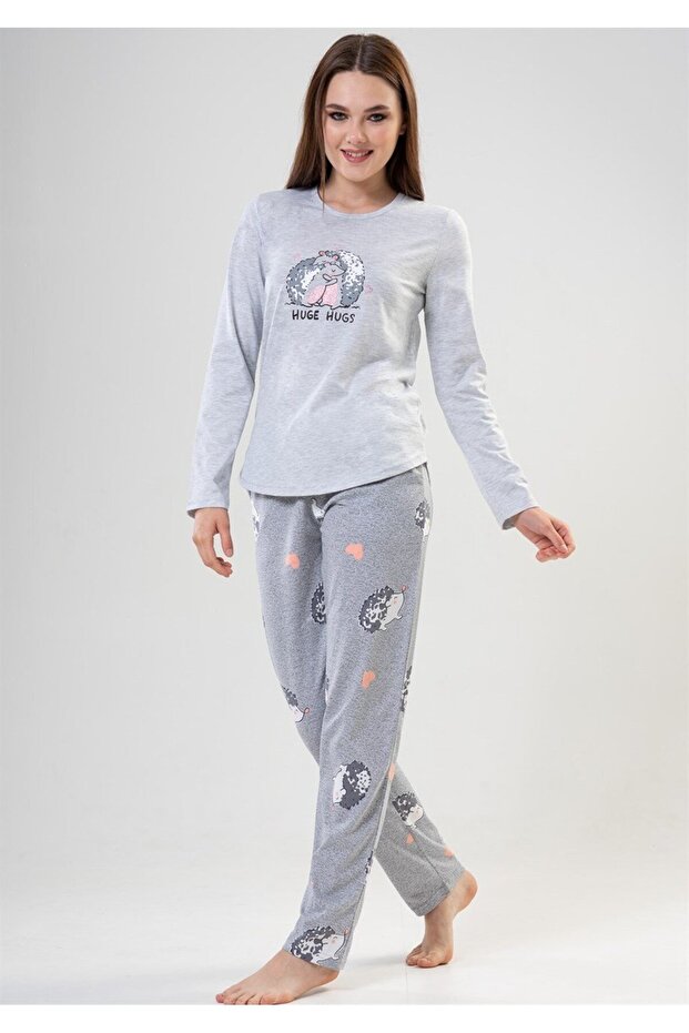 Vienetta Kadın Uzun Kollu Pijama Takımı - 1