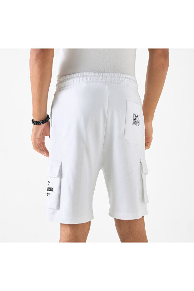 Printed Shorts with Drawstring Closure and Pockets - 3