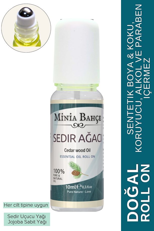 Minia Bahçe Aromaterapi Sedir Ağacı Roll-on, %100 Doğal, 10ml - 1