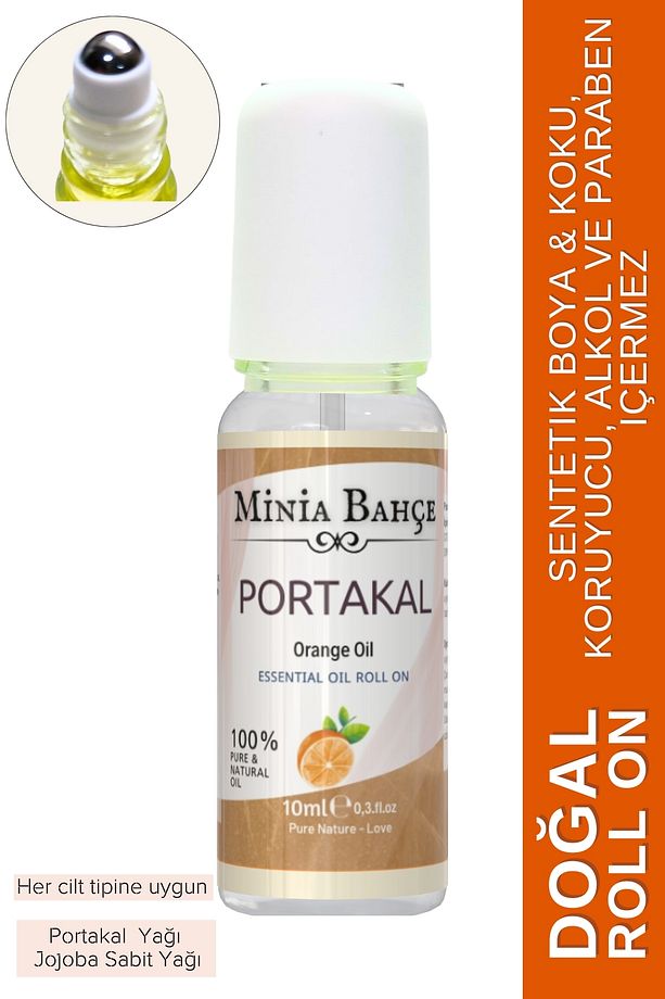 Minia Bahçe Aromaterapi Portakal Roll-on, %100 Doğal, 10ml - 1