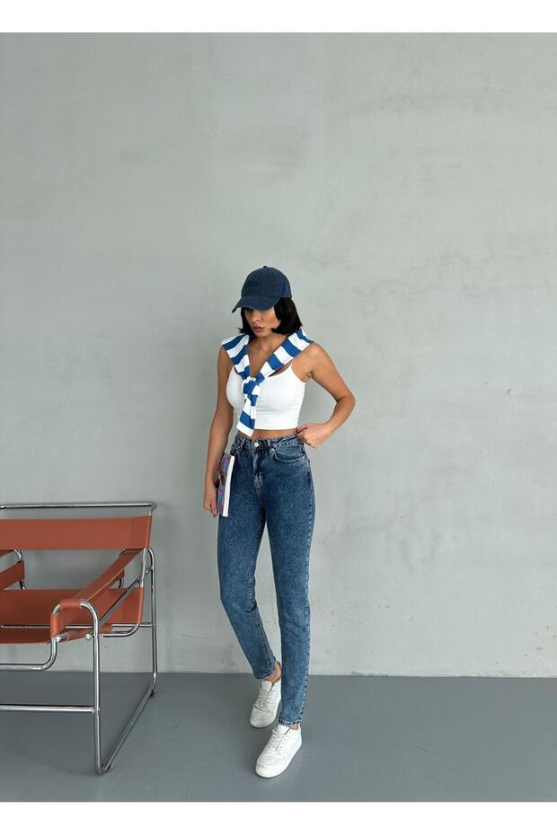 جينز ZEO أساسي من الليكرا باللون الأزرق الجليدي - 4