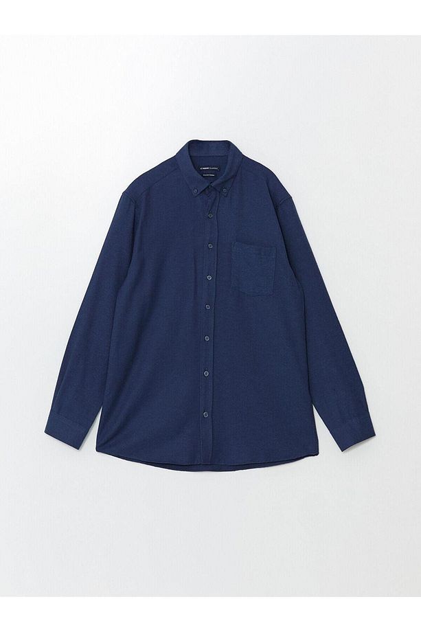 LCWAIKIKI Classic Regular Fit Uzun Kollu Poplin Erkek Gömlek - 5