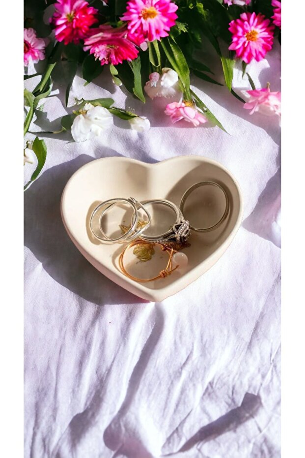 Mini Kalp Takı Tabağı, Mumluk, 7,5cm - 3