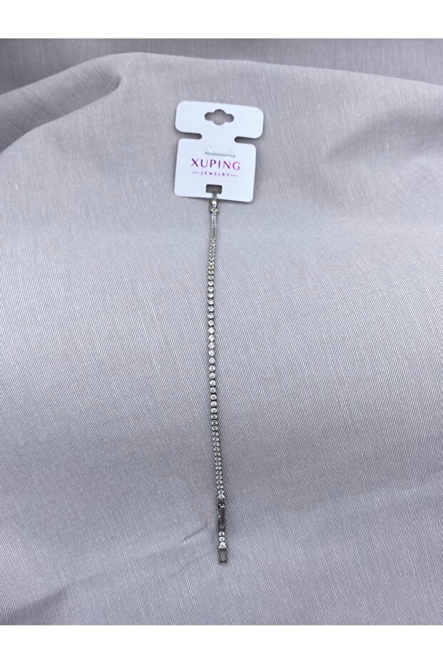 Brass Xuping 2mm Silver Waterway, Non-Tarnishable Women's Bracelet 17 2 cm