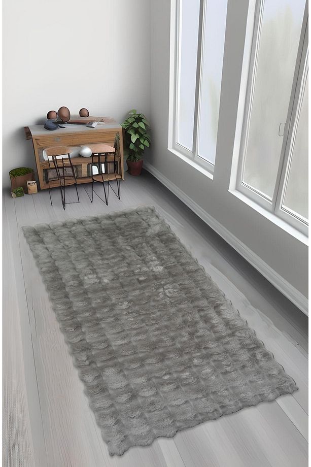 Bubble Tavşan Tüyü, Kaymaz Süet Taban, Süper Soft, Ultra Lüks, Yıkanabilir Halı - 1