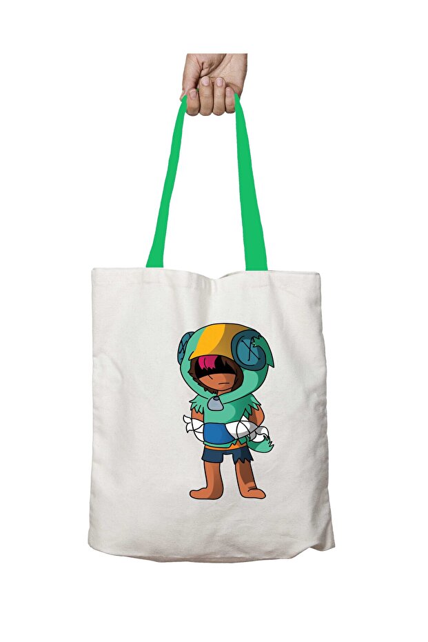 Green Handle Brawl Stars Leon Washable Shoulder Bag