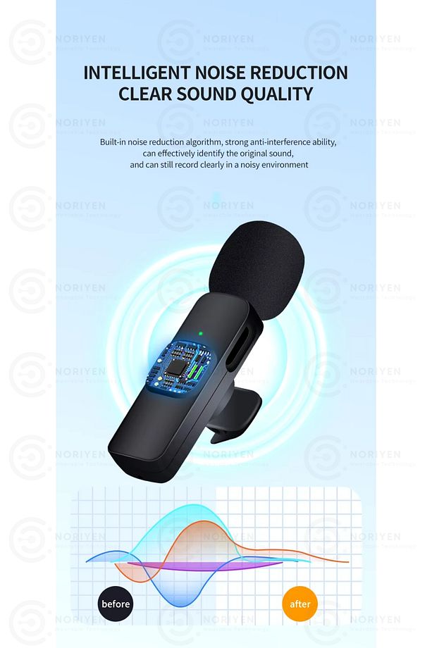 iPhone İçin Pro Model Kablosuz 2'li Yaka Mikrofonu Influencer Youtuber Tiktok 2 Adet Mini Mikrofon - 3