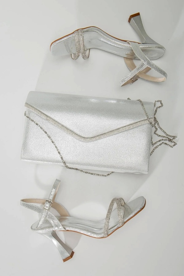 Women's Silver Summer Shoes Combination Double Band