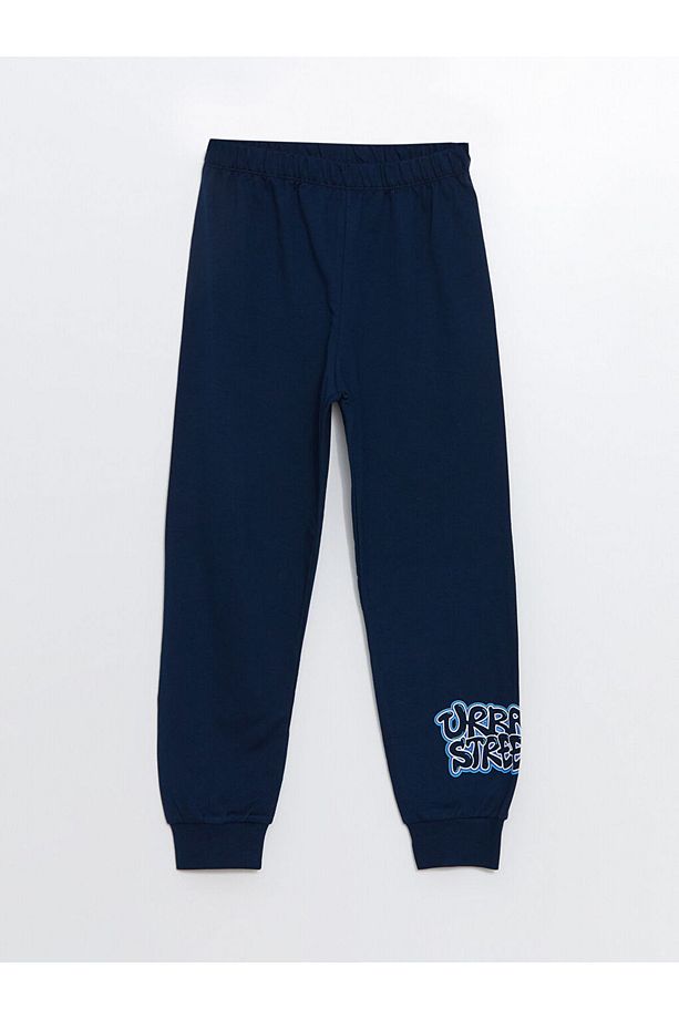 Bisiklet Yaka Erkek Çocuk Pijama Takımı - 5