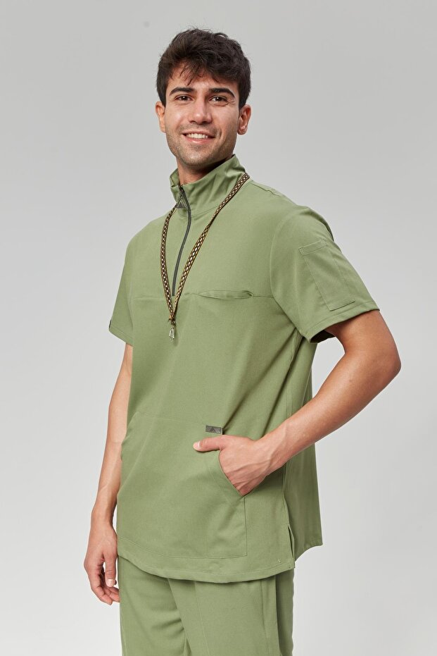 Extreme Cool Man - Premium Double-Way Lycra Doctor Nurse Jersey Set (Men), Moss