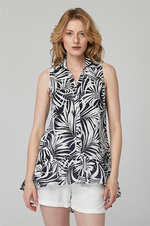 سترة منقوشة بأوراق الشجر - 1