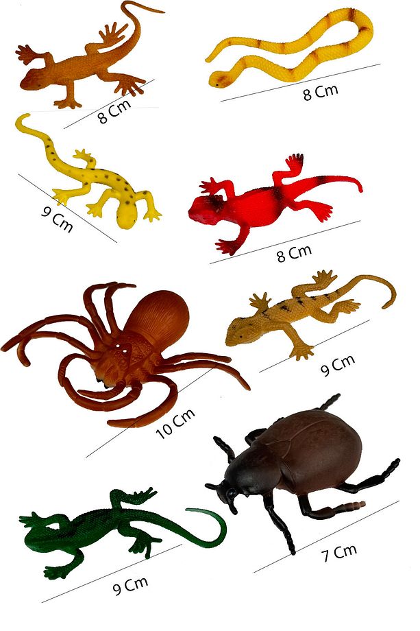 8 Parça Mini Böcekler Figür Oyun Seti - 2