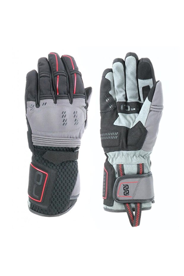 Hideaway Black/Red Winter Protected Long Gloves L