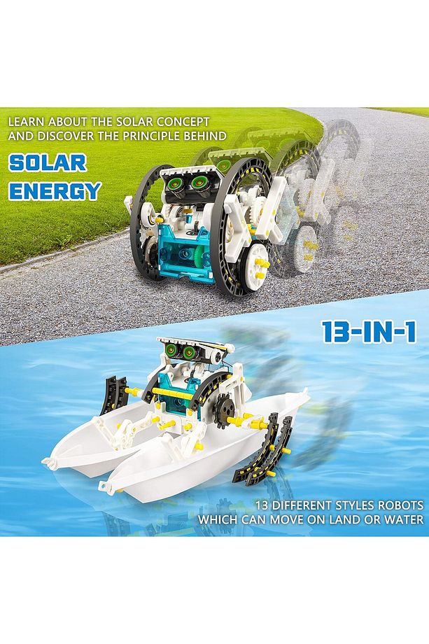 Solar Robot 13-in-1 Eğitici Bilim Kiti  Güneş Enerjisiyle Çalışan Kendin Yap Robot Bilim Kiti - 8