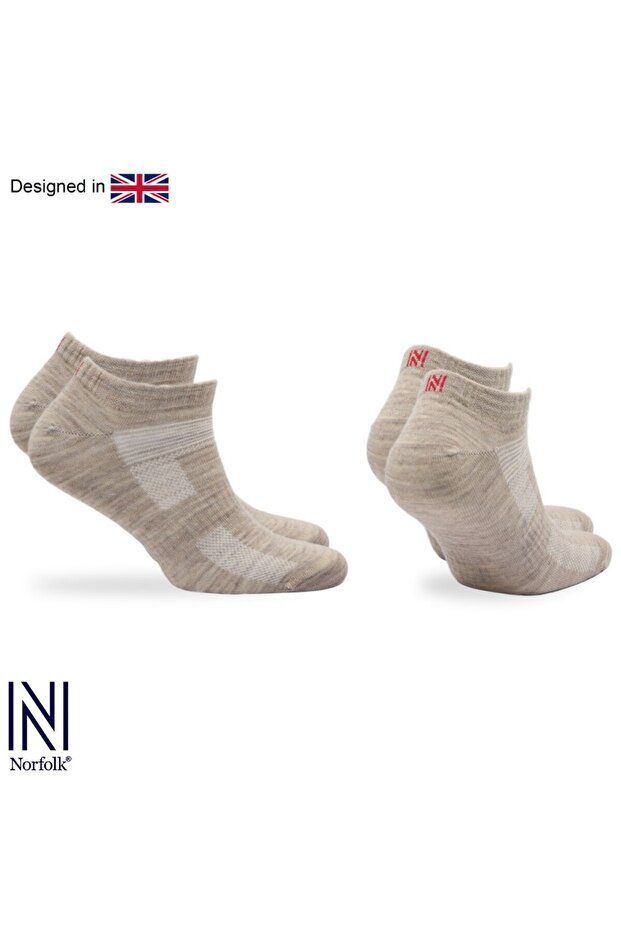 Sheldon Lc Low Cut Merino Wool Outdoor Hiking Socks 2 Pack Cream