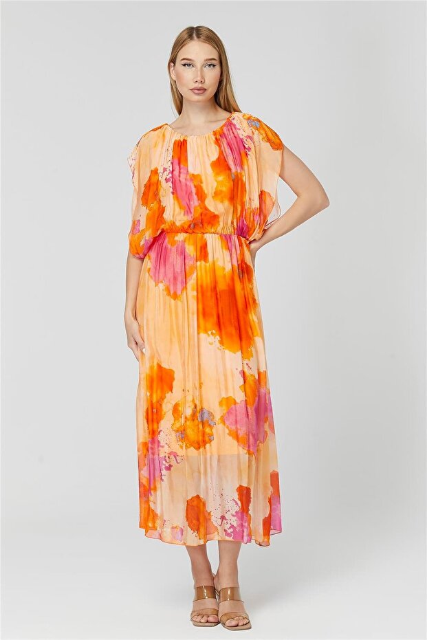 İpek Degrade Elbise - 1