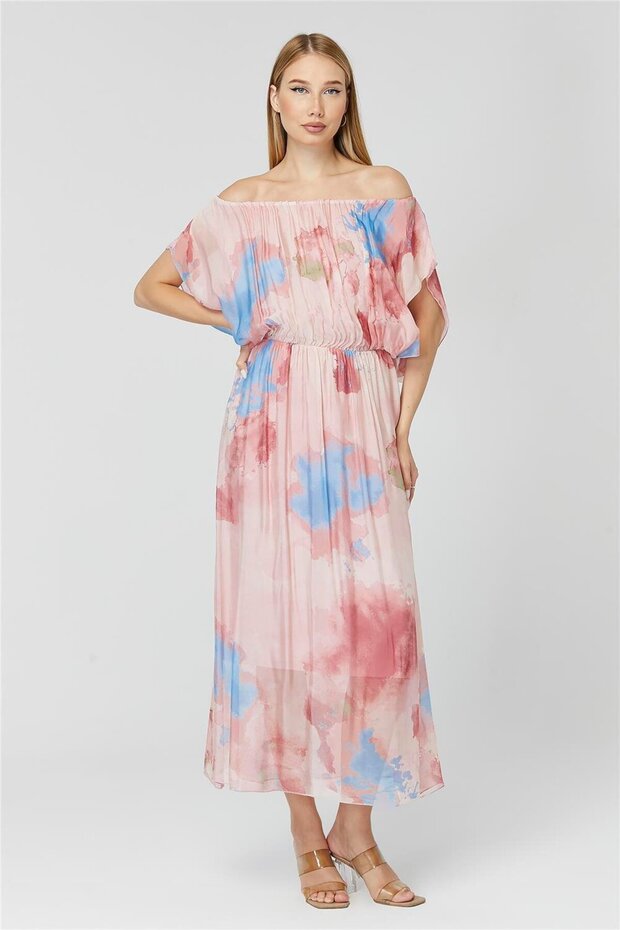 İpek Degrade Elbise - 3