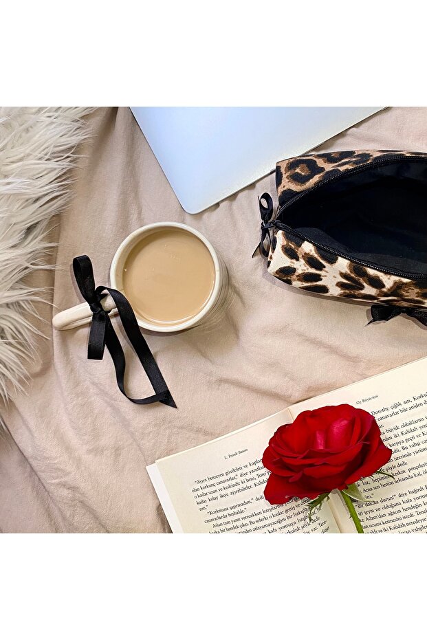 Leopard Pattern Pen Holder/Makeup Bag - 3