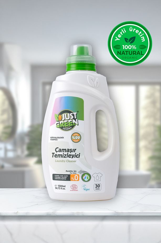 Bitkisel Renkliler Için Çamaşır Deterjanı,%100 Bitkisel, Doğal Ve Güçlü Deterjan, 30 Yıkama,1500 Ml. - 6