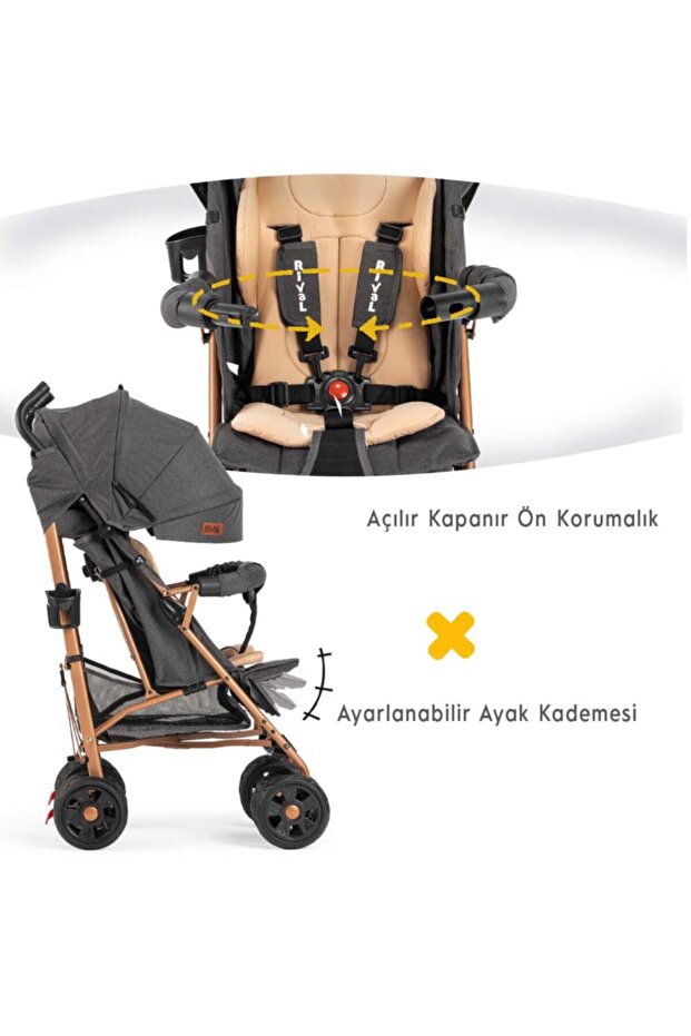 Bordo Junıor Baston Bebek Arabası - 4