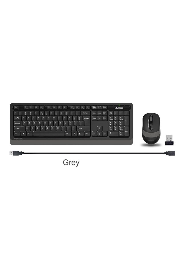 2.4 Ghz Gri Q Fn-Multimedya Klavye + Optik Mouse Set - 2