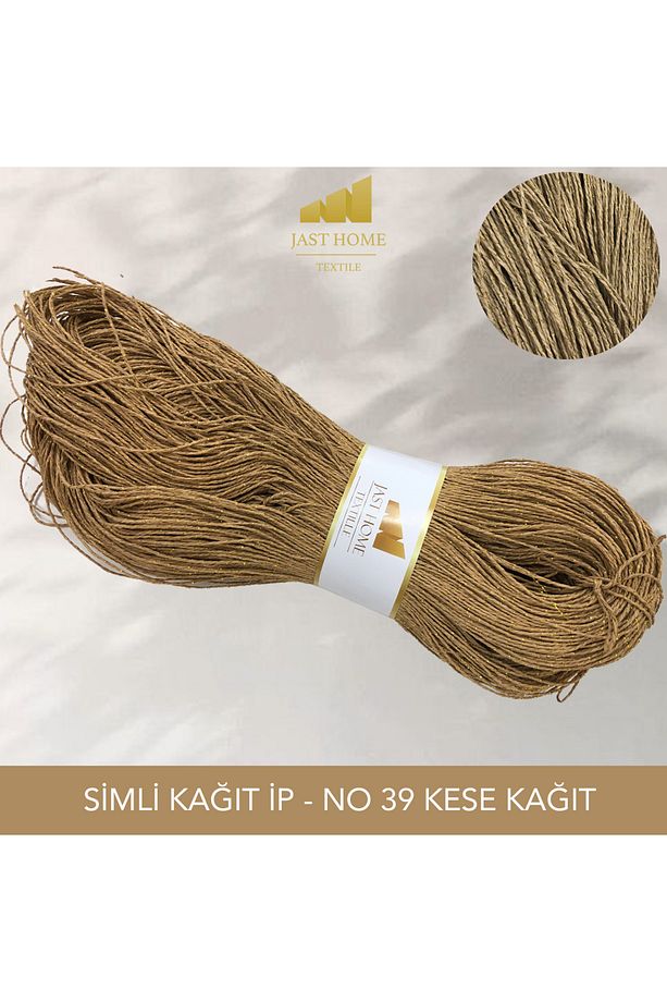 Simli Kağıt ip 500 Gram , El Örgü İp , Yumuşak , Yeni - 1