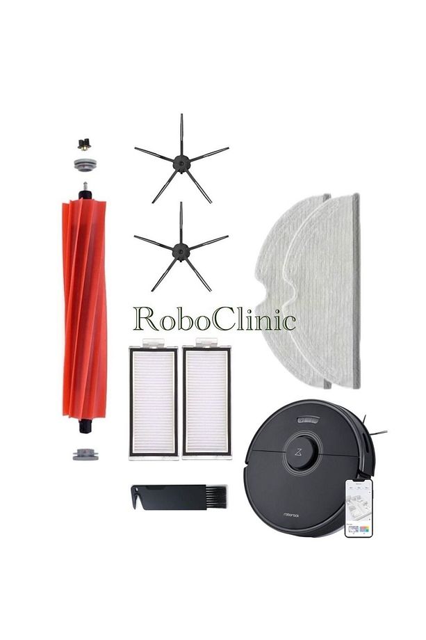 Roborock Q7 Max / Q7 Max Plus Robot Süpürge Uyumlu Ana Fırça.Yan Fırça.Hepa Filtre.Mop Yenileme Seti - 1