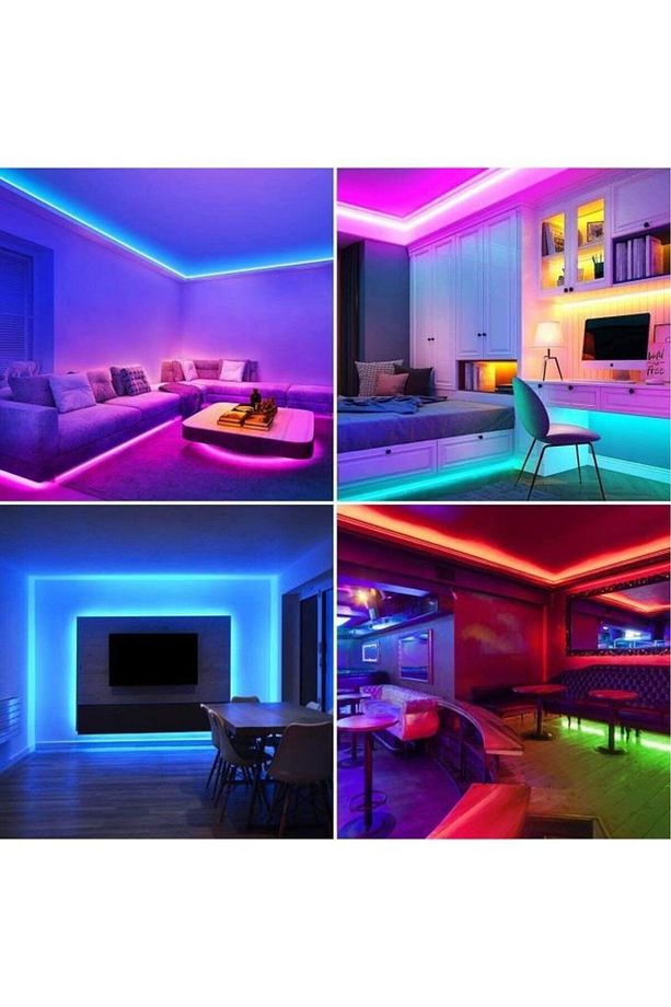 Led Işık Rgb Aydınlatma Animasyonlu 5 Metre Şerit Tak Çalıştır Kumandalı Trafolu Iç Ve Dış Mekan - 2