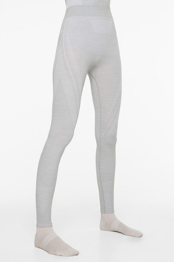 Merinos yünü karışımlı seamless performance base layers tayt - 1