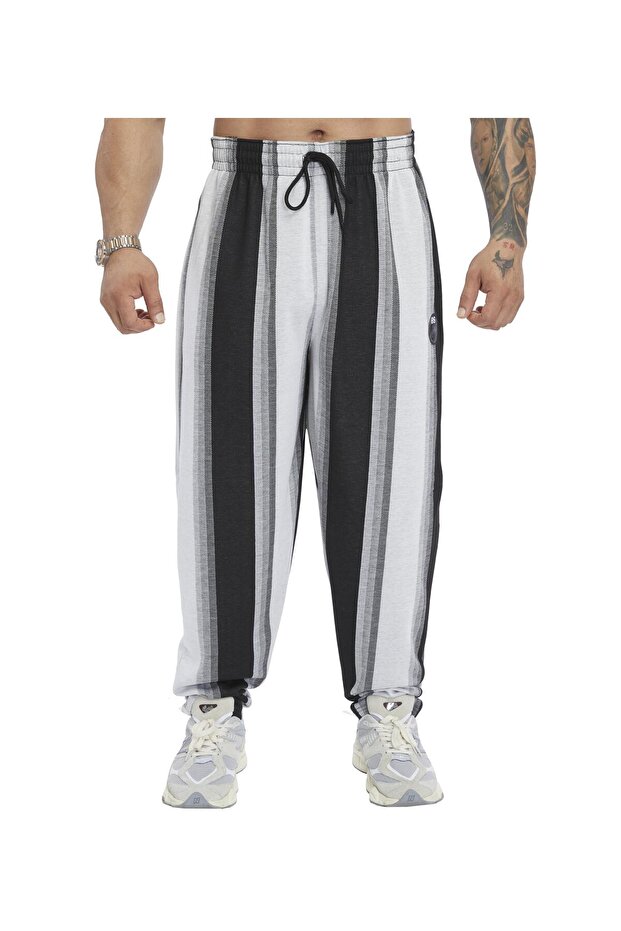 Men's Loose Fit Striped Sweatpants Bgsm Pnt1404