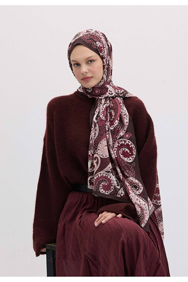 شال بنمط أسينات باللون الفوشيا - 3