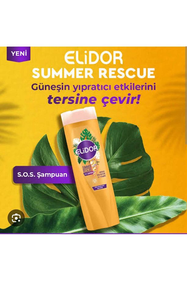 ELİDOR SUMMER RESCUE S.O.S. ŞAMPUAN HİBİSKUS İPEK PROTEİNİ & C VİTAMİNİ 400 ML - 1