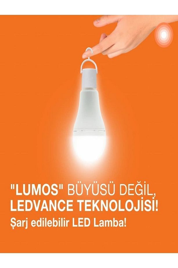 8w E27 Duylu Şarj Edilebilir 2700k Sarı Işık Şarj Edilebilir Şarjlı Led Ampul - 4