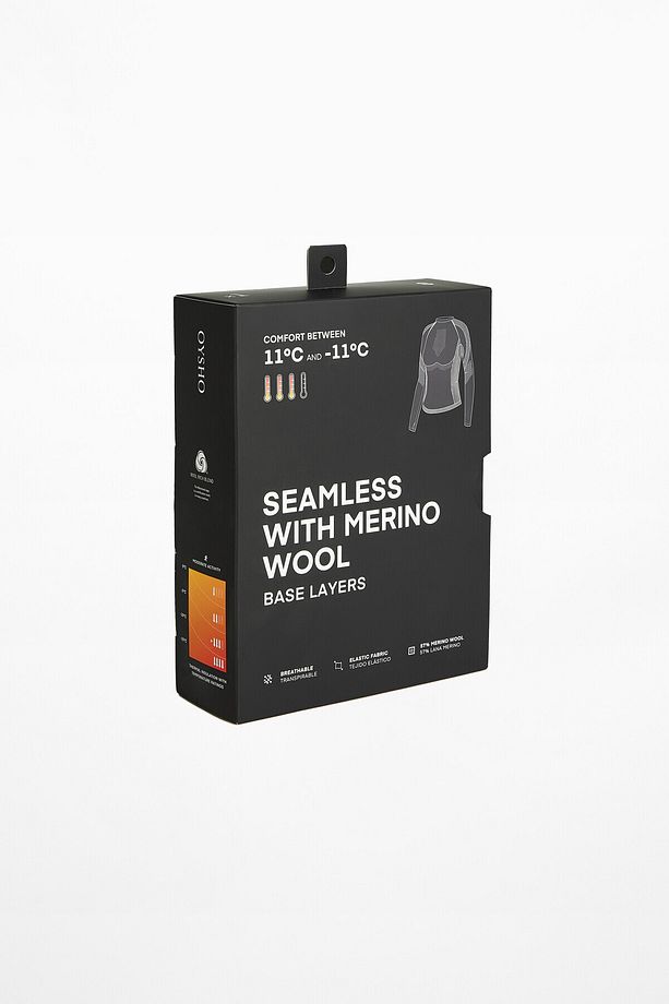 Merinos yünü karışımlı seamless performance base layers tişört - 7