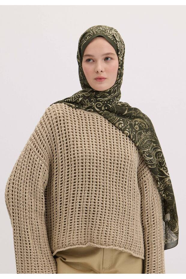 Freesia Patterned Shawl - 4