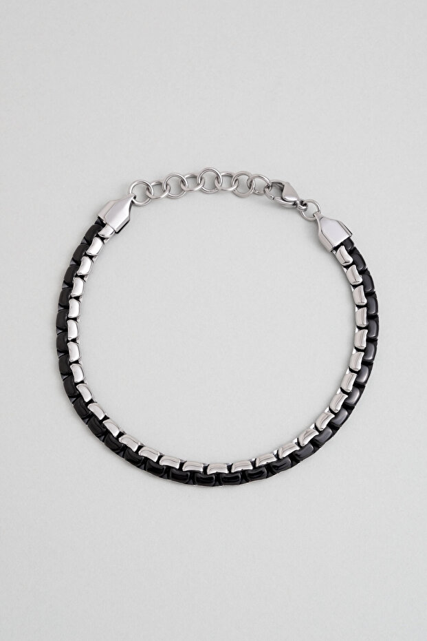 Double Color 21 cm Steel Men's Bracelet