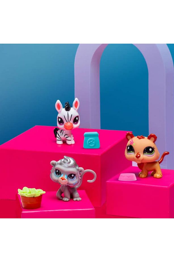 Littlest Pet Shop Minişler 3’lü Figür Seti S2 - Zebra – Aslan – Maymun - 5 Cm  Minişler - 4