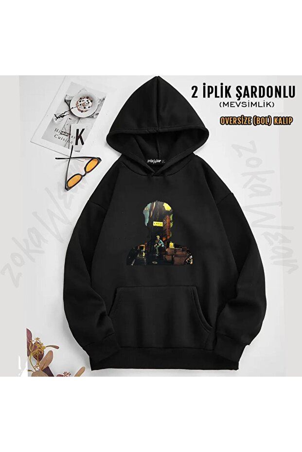 David Bowie S Printed Hooded Sweatshirt (2 Thread)