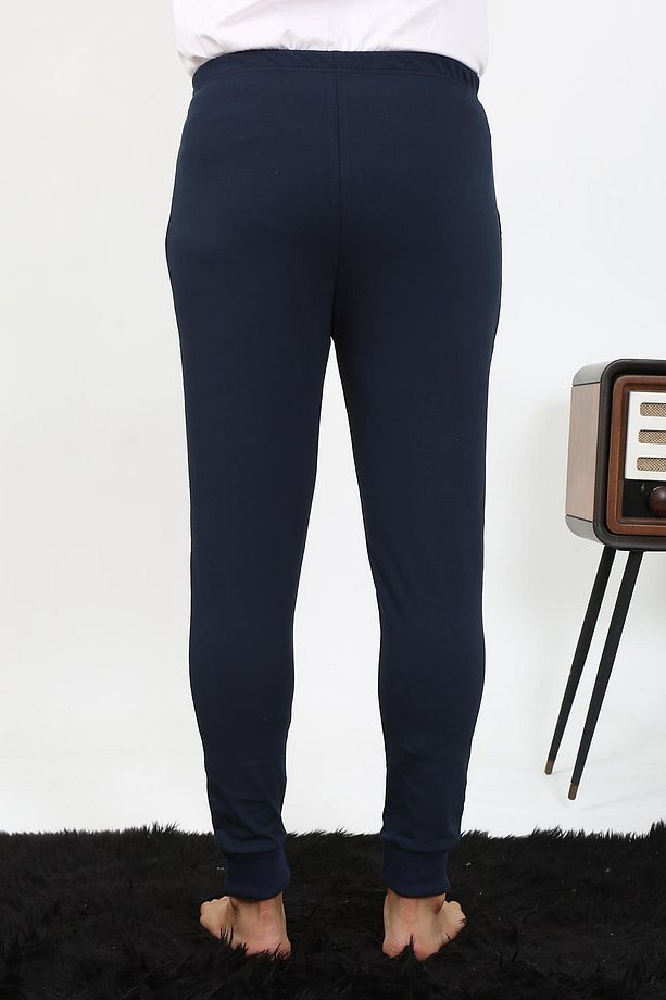 Erkek Pamuk Tek Alt Pijama Lacivert 27551 - 4