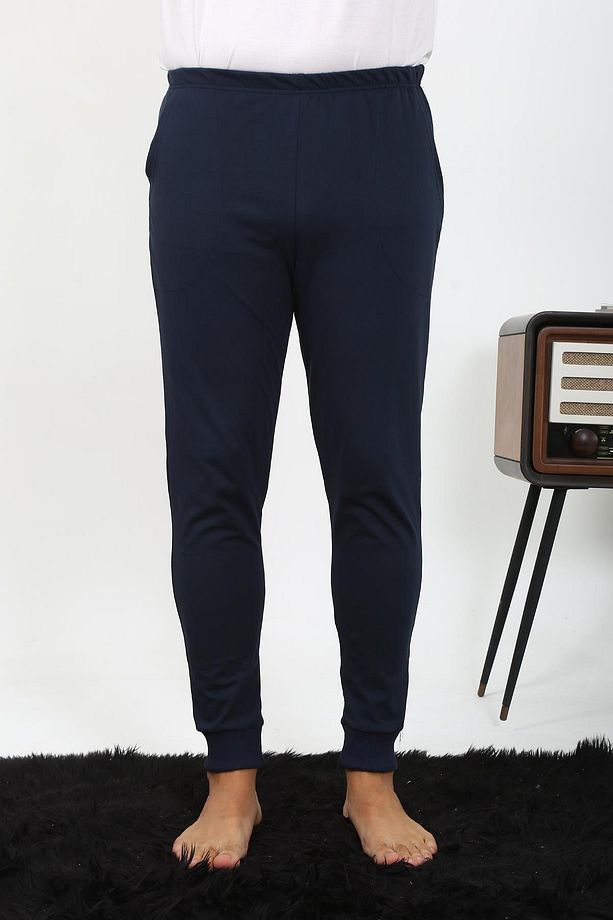 Erkek Pamuk Tek Alt Pijama Lacivert 27551 - 6