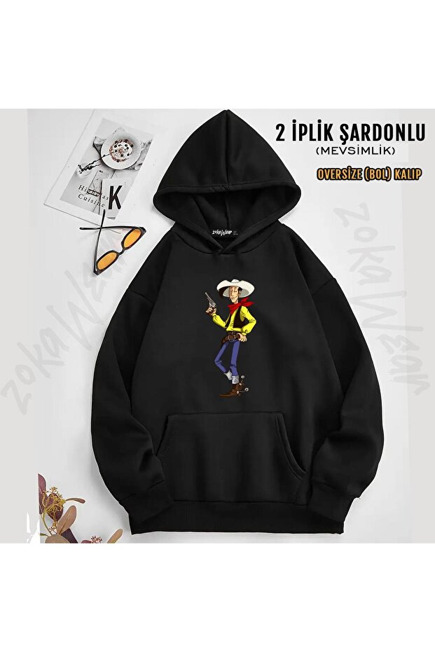 Red Kit Printed Hooded Sweatshirt (2 Thread)