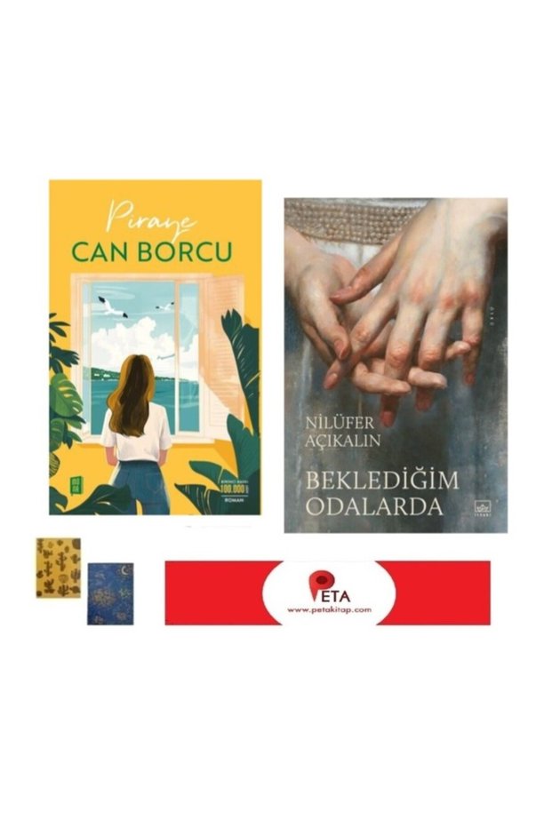Set-Can Borcu -In the Rooms I'M Waiting For- (2 Notebooks - Peta Bookmark Gift)