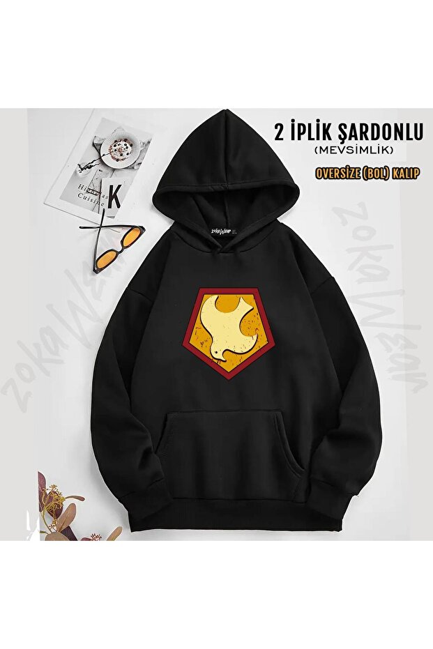 Peacemaker Emblem Printed Hooded Sweatshirt (2 Thread)