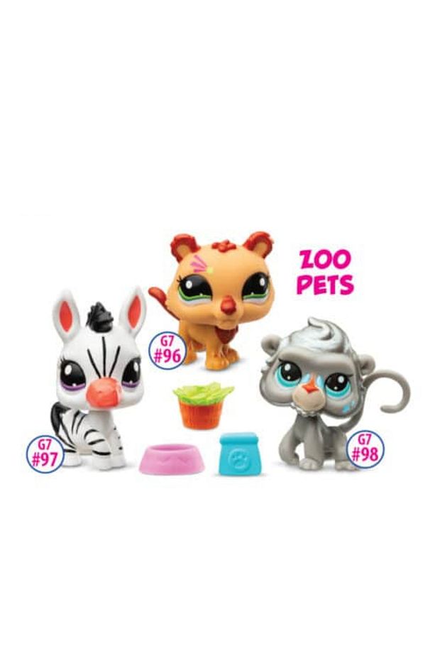 Littlest Pet Shop Minişler 3’lü Figür Seti S2 - Zebra – Aslan – Maymun - 5 Cm  Minişler - 6