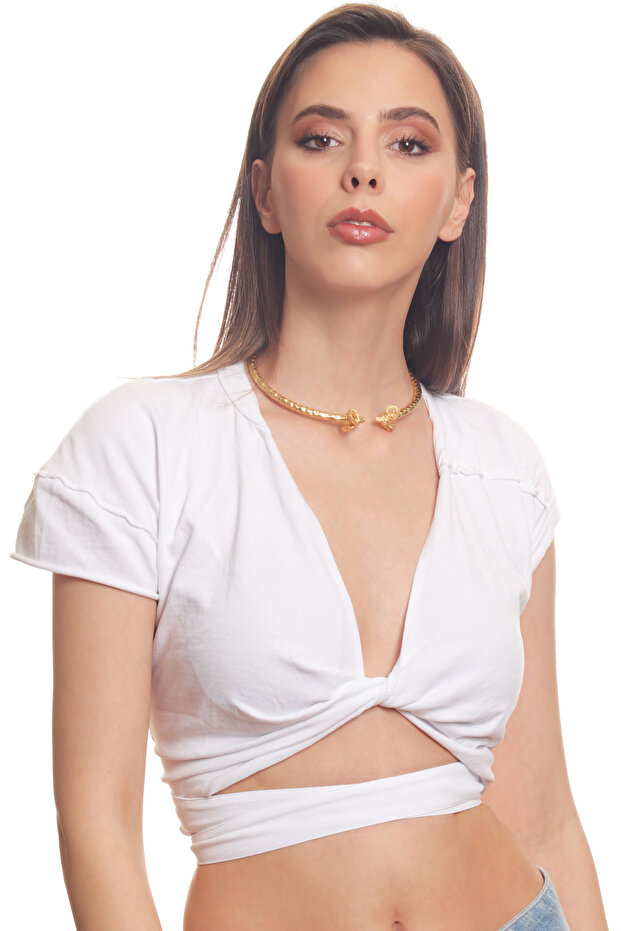 Kadın Koçbaşı Uçlu Choker - 4