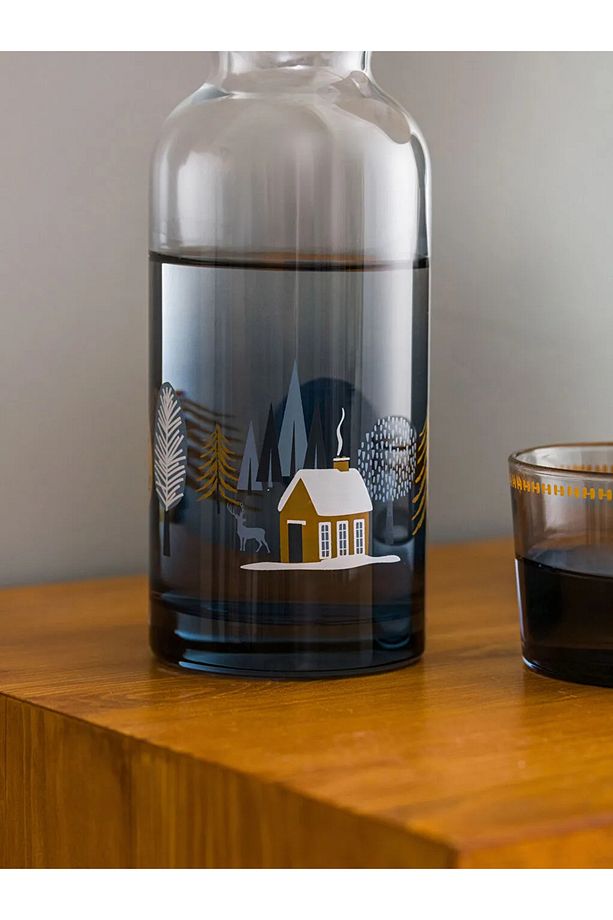 Bardak Kapaklı Cam Karaf Sürahi 700 Ml - 5