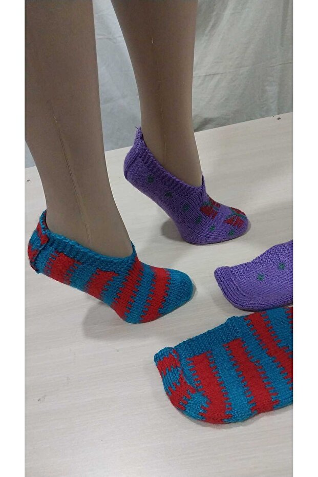 2 Pieces of Hand Knitted Five-Skewer Shoes/Handmade Booties/Dowry Booties/Knitting/Home Booties/Handmade